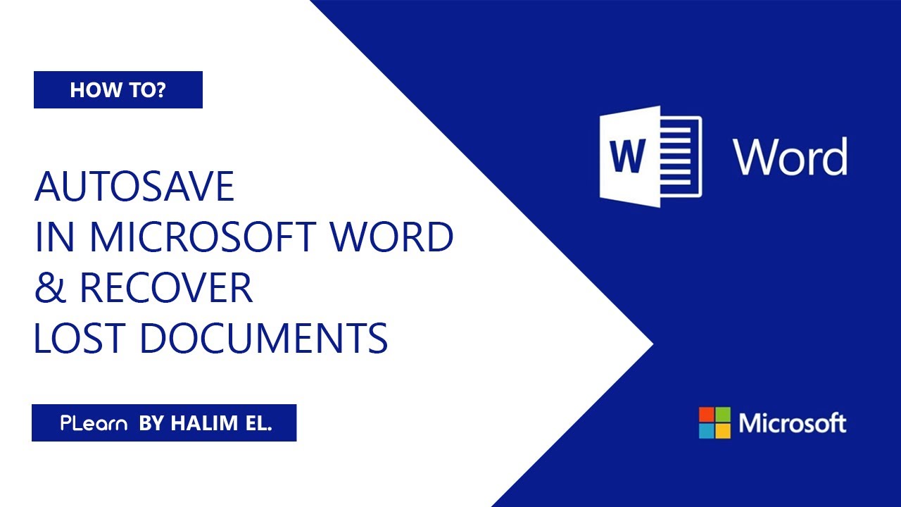 Microsoft Word: AutoSave your documents and recover them