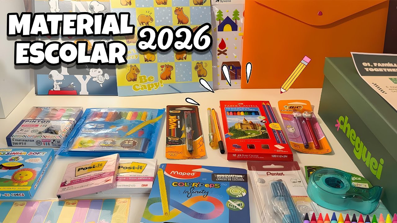 🎒 MATERIAL ESCOLAR 2026 | FAMÍLIA TOGETHER ✏️💖