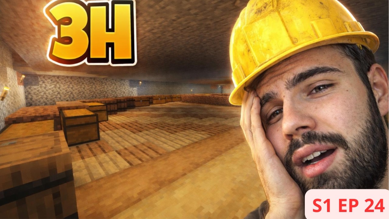 Ho FINALMENTE costruito un MAGAZZINO (E si ci ho messo 3 ORE...) --MinecraftS1EP24--