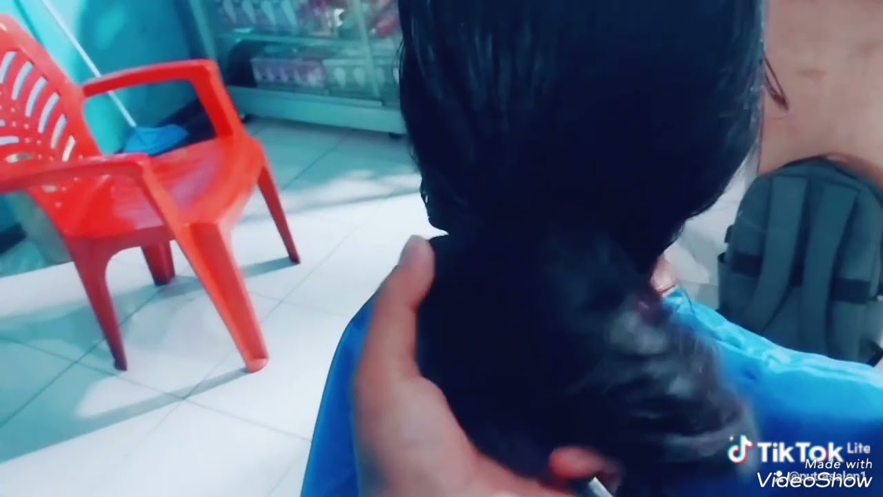 Haircut very long to very short_070923