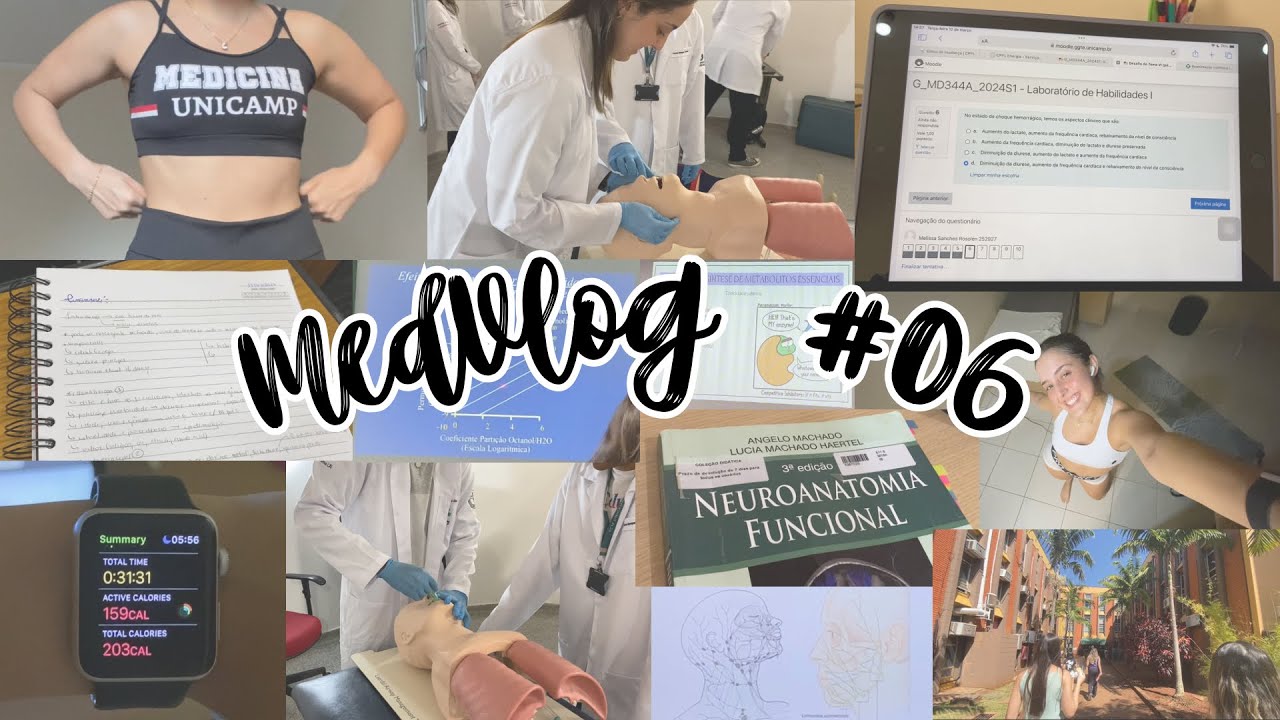 MedVlog na Unicamp #06 | Neuro, prática de trauma, roupas da pré, congresso, trabalho e treinos