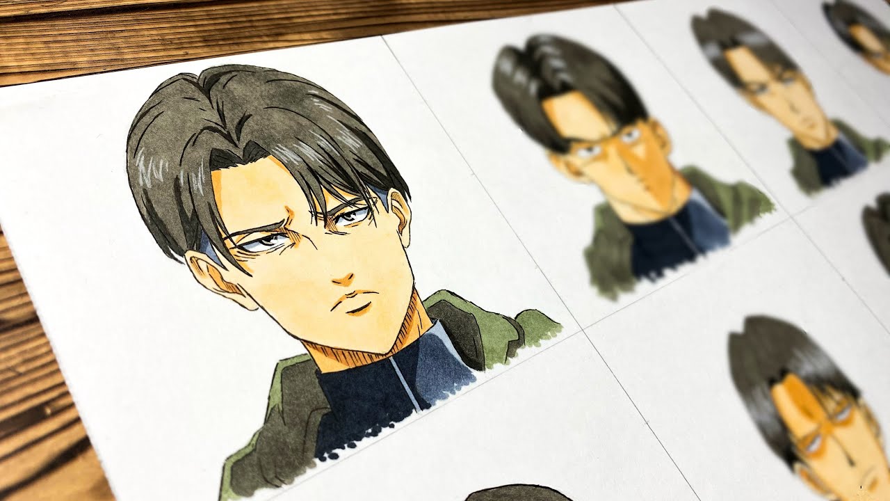 Drawing LEVI in 12 Different Anime Styles