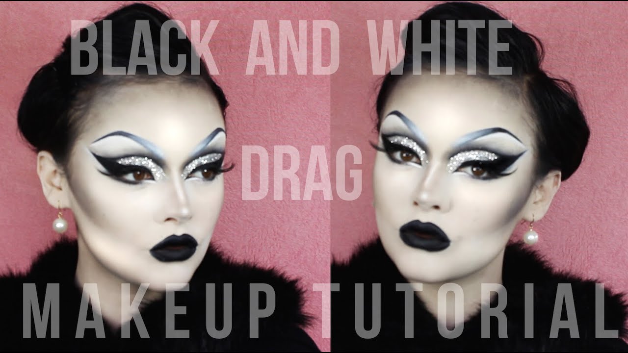 BLACK AND WHITE - FILM NOIR - Inspired Drag Makeup Tutorial!