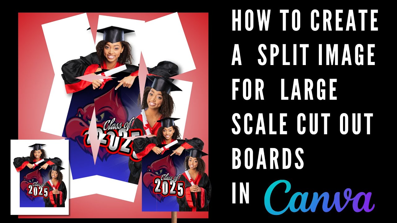 How to Create a Split Image for Large Scale Cut Out Boards in Canva