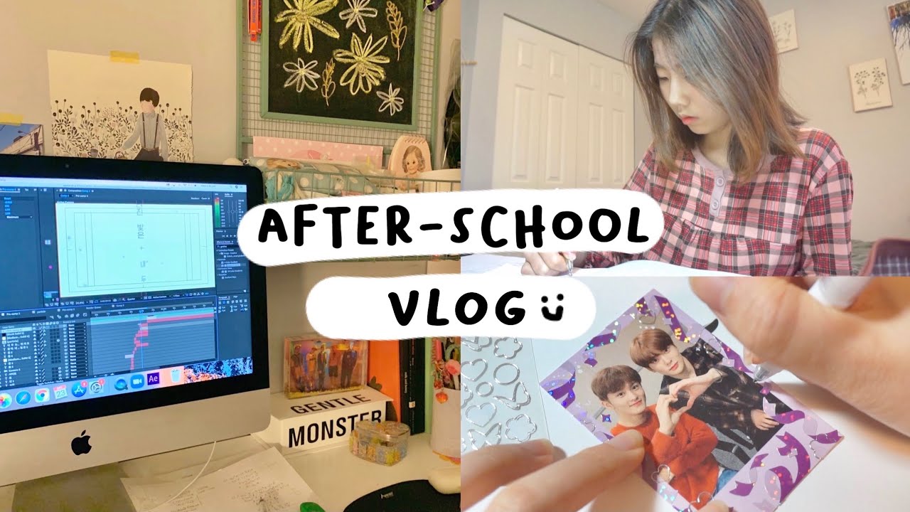 what I do after-school VLOG • study tips, edits, polaroid deco