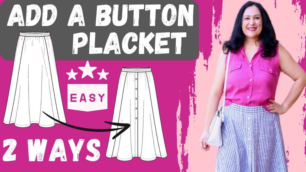 The best LITTLE ADD: REAL & FAUX button plackets. Easiest way! Integrated facing.
