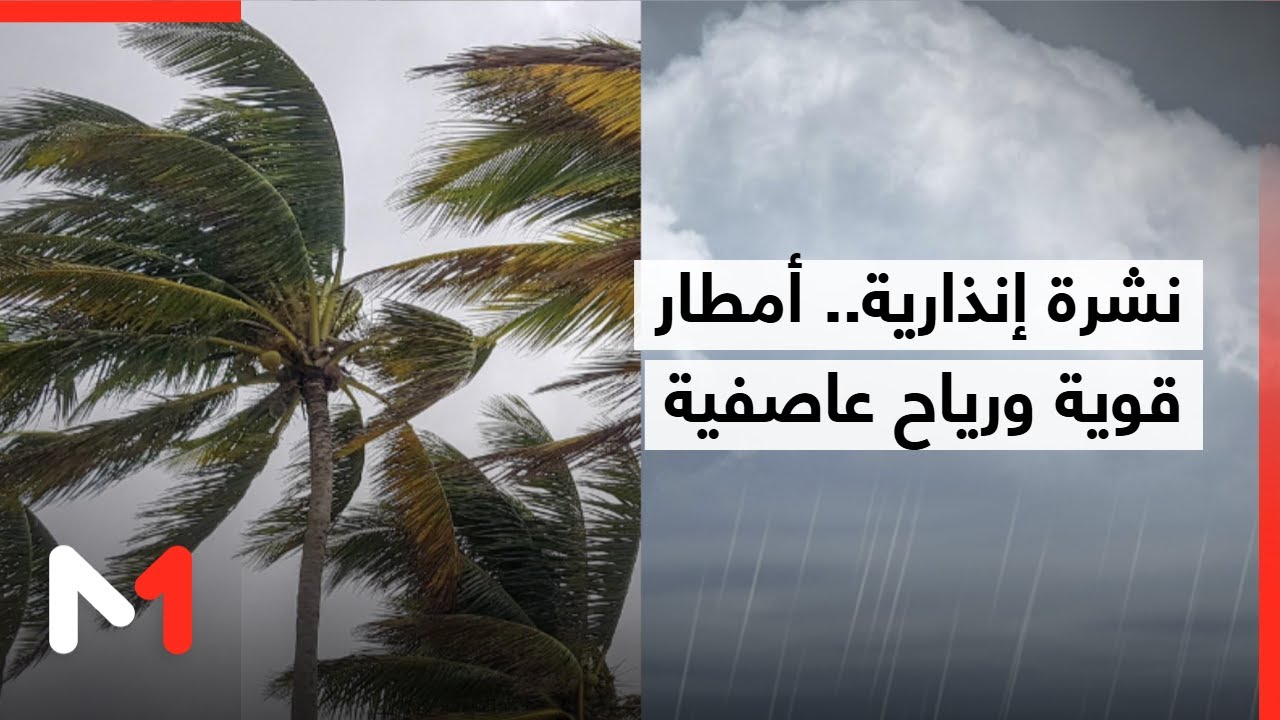نشرة إنذارية.. تساقطات مطرية قوية رعدية مع احتمال تساقط البرد ورياح عاصفية في عدة مدن