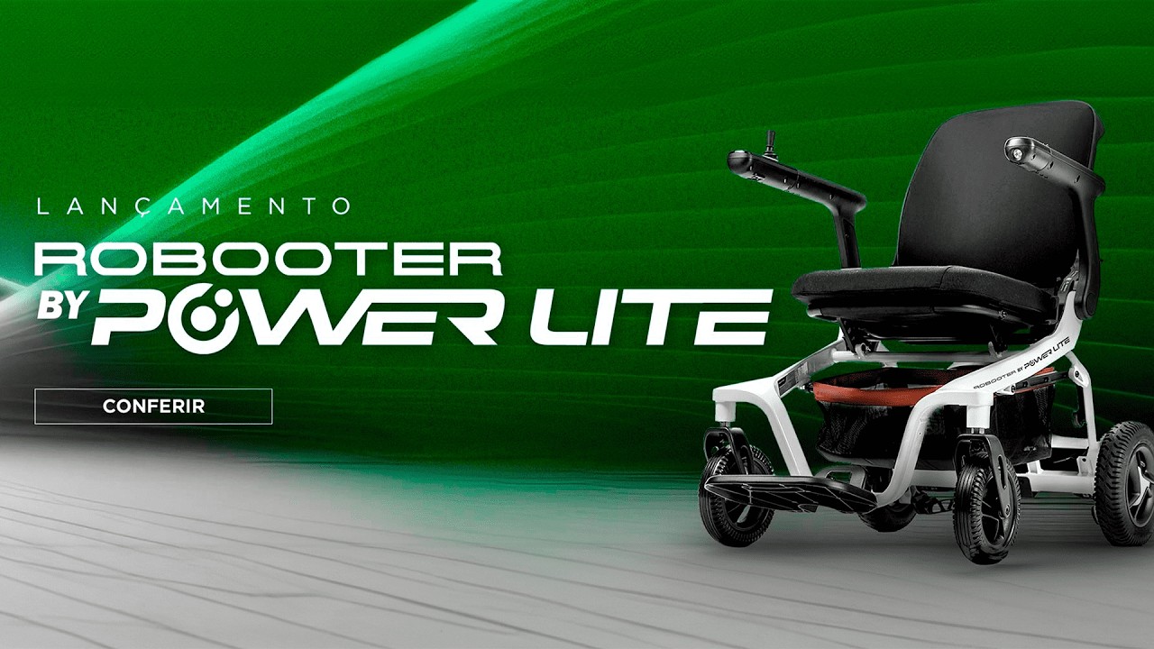 Cadeira de Rodas Motorizada Dobrável, Compacta e Leve Robooter by Power Lite
