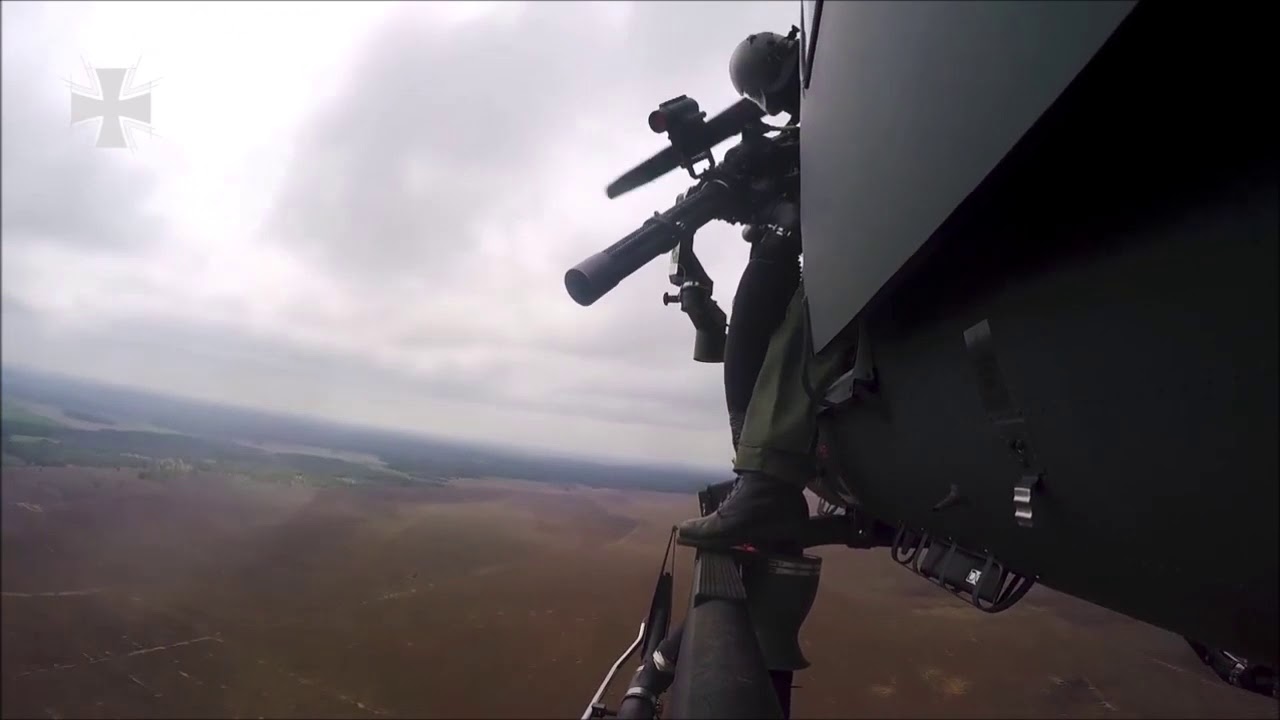 German Airbus H145M Mini-Gun MG6 live-fire exercise
