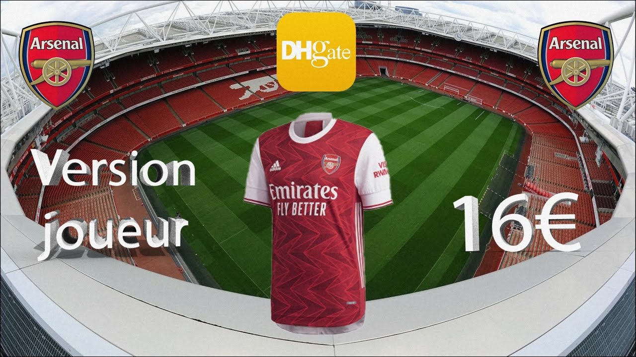 Présentation maillot arsenal version joueur #foot #presentation #unboxing #DHgate #arsenal #maillot