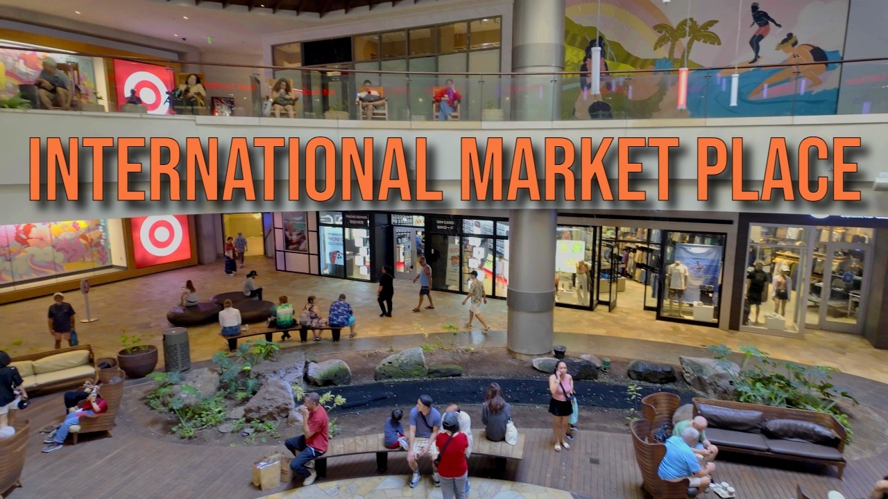 【4K】𝐖𝐀𝐋𝐊 🇺🇸 The International Market Place in Waikiki, Hawaii 🏖️🌺🌞