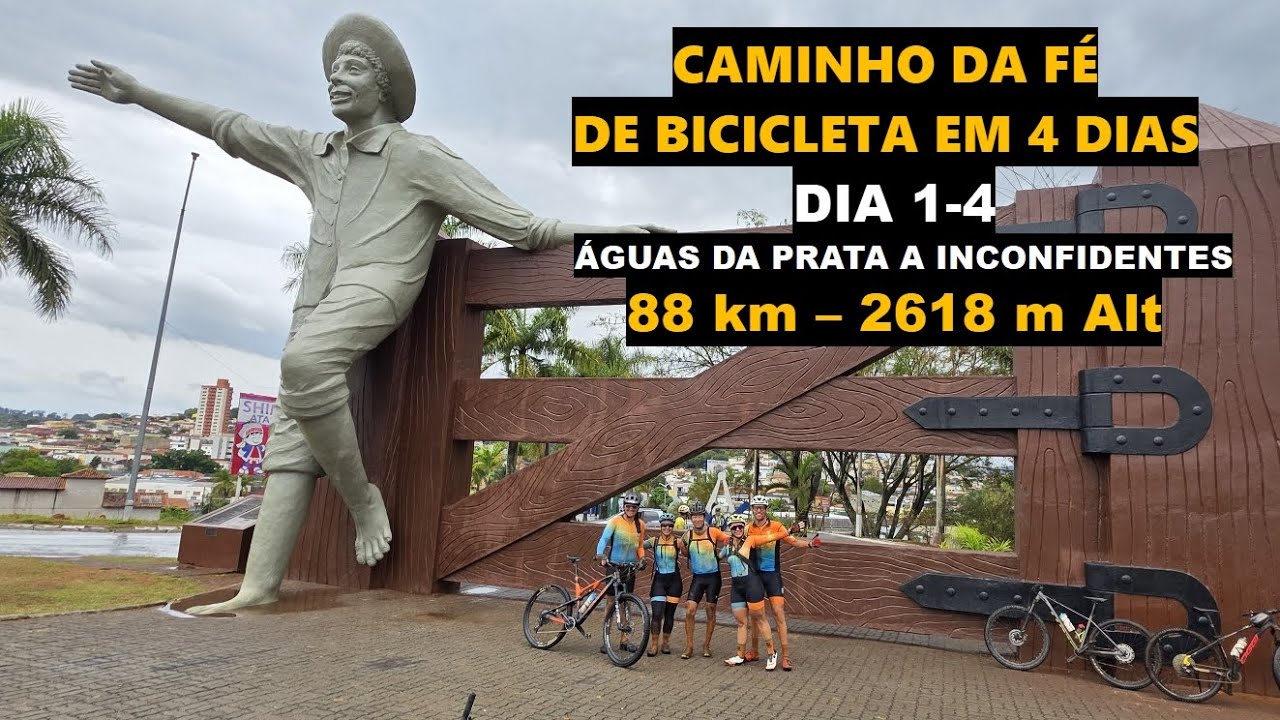 Caminho da Fé de bicicleta em 4 dias - dia 1/4 - Águas da Prata a Inconfidentes - 88km - 2618 m Alt