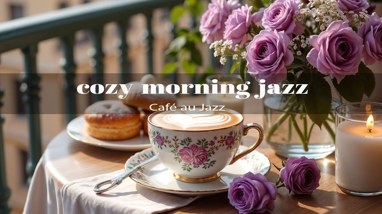 Cozy January Morning Porch ☕ Relaxing Jazz Music  Calm Coffee Ambience