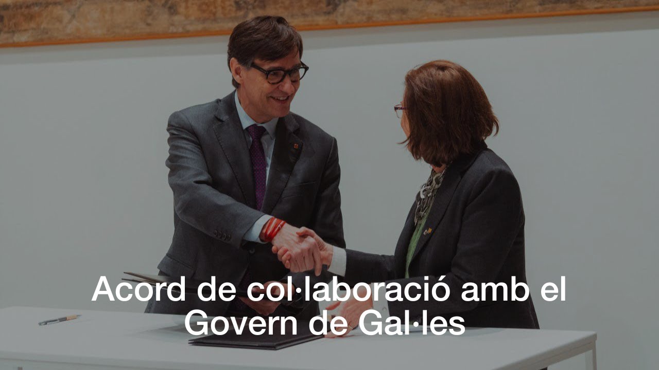Signatura de l'acord de col·laboració entre el Govern de la Generalitat i el Govern de Gal·les