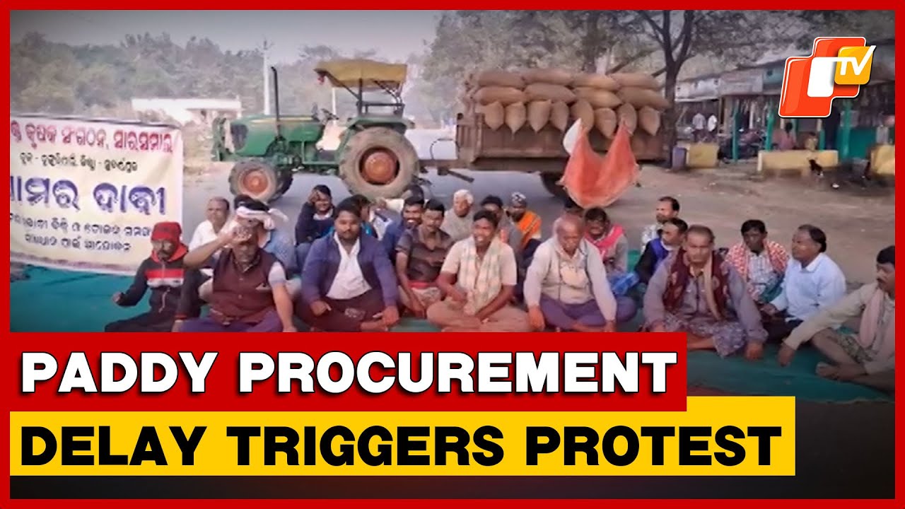 Farmers Block Road In Odisha Over Paddy Procurement Delay