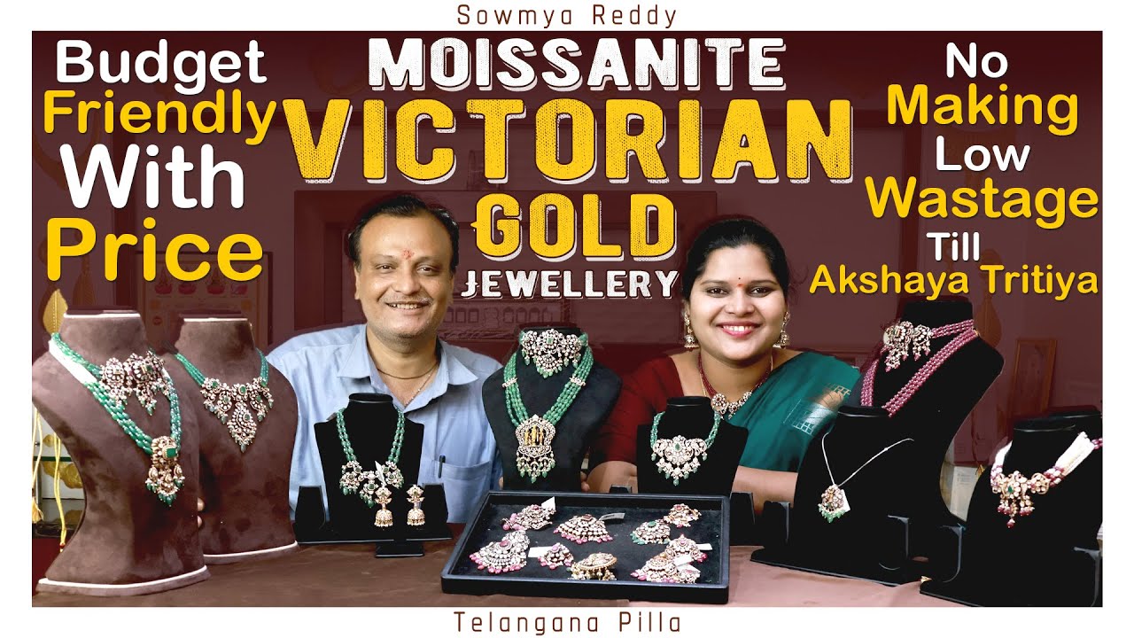 Victorian jewellery | victorian gold jewellery | moissanite victorian jewellery | Sowmya Reddy