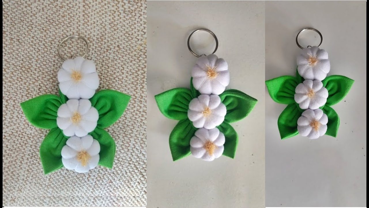 CHAVEIRINHO ALHO FEITO COM FUXICO SUPER FÁCIL