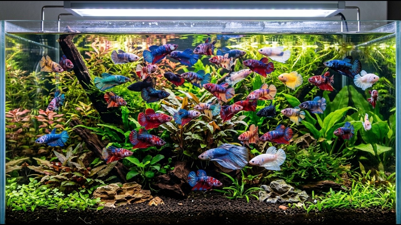 The Most Beautiful Betta Fish Tank Ever Filmed 🐠✨ #BettaFish #BettaTank #Aquarium #FishTank #Fish4K