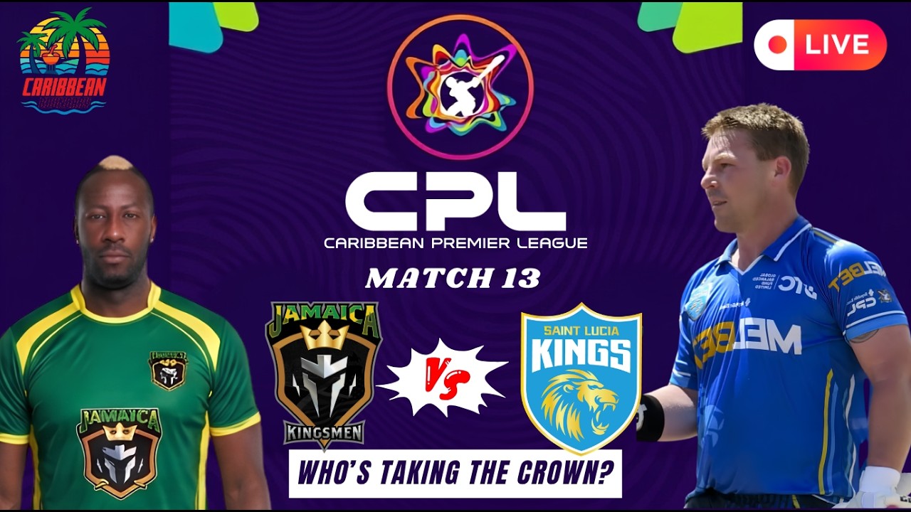 🏏 SLK vs JKM LIVE SCORECARD | St Lucia Kings vs Jamaica Kingsmen | CPL 2026 Match 13 | Live Score U