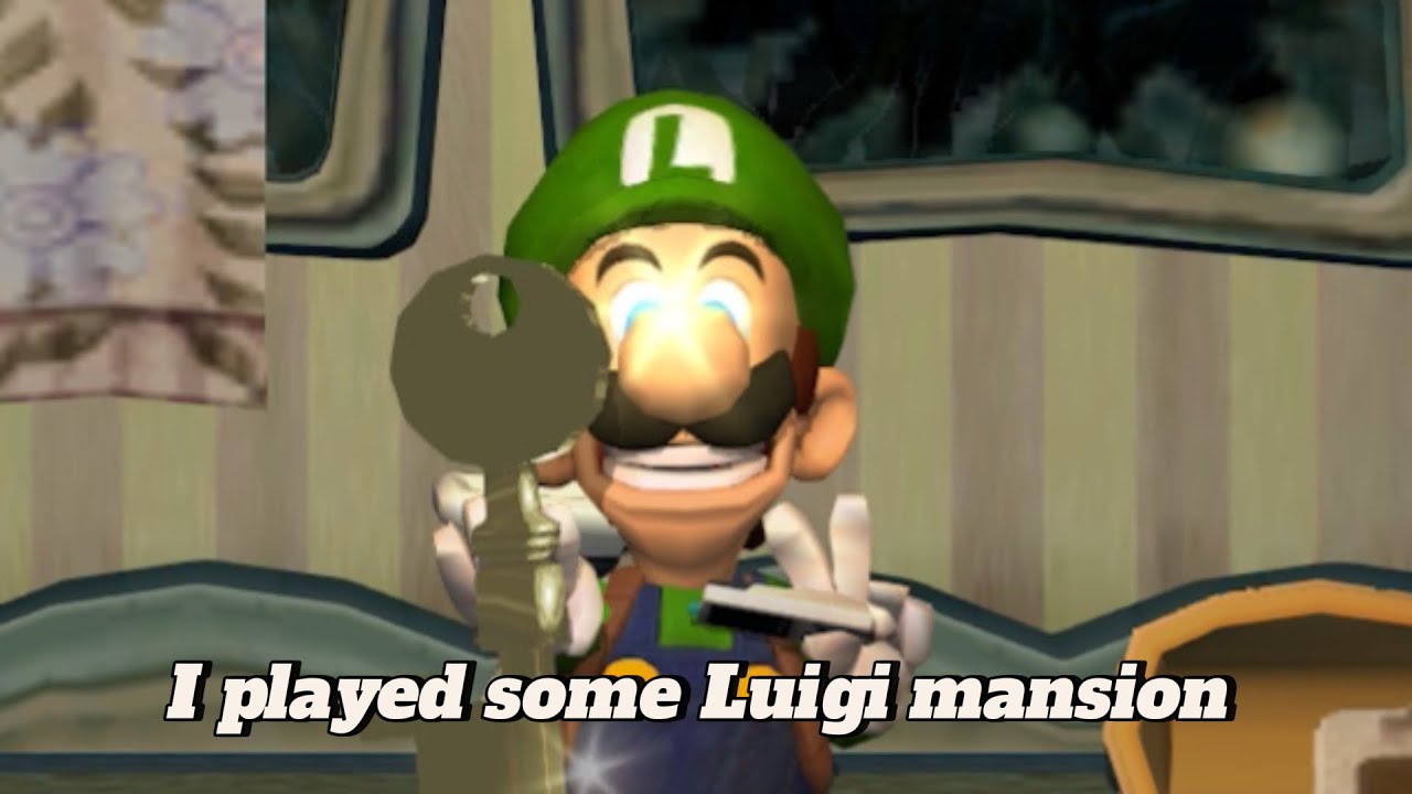 Playing some Luigi Mansion  🟩👻