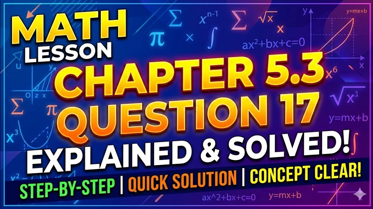 Class -10th, math, Chapter 5.3 का Q. No. 17 // By Sir C. K. Mandal 