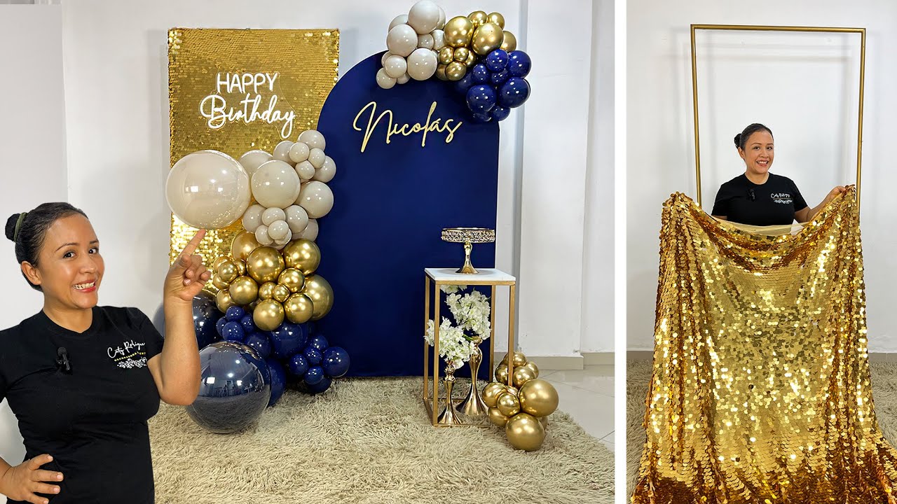 Como hacer un Arco de Globos💙Decoración para Cumpleaños✨