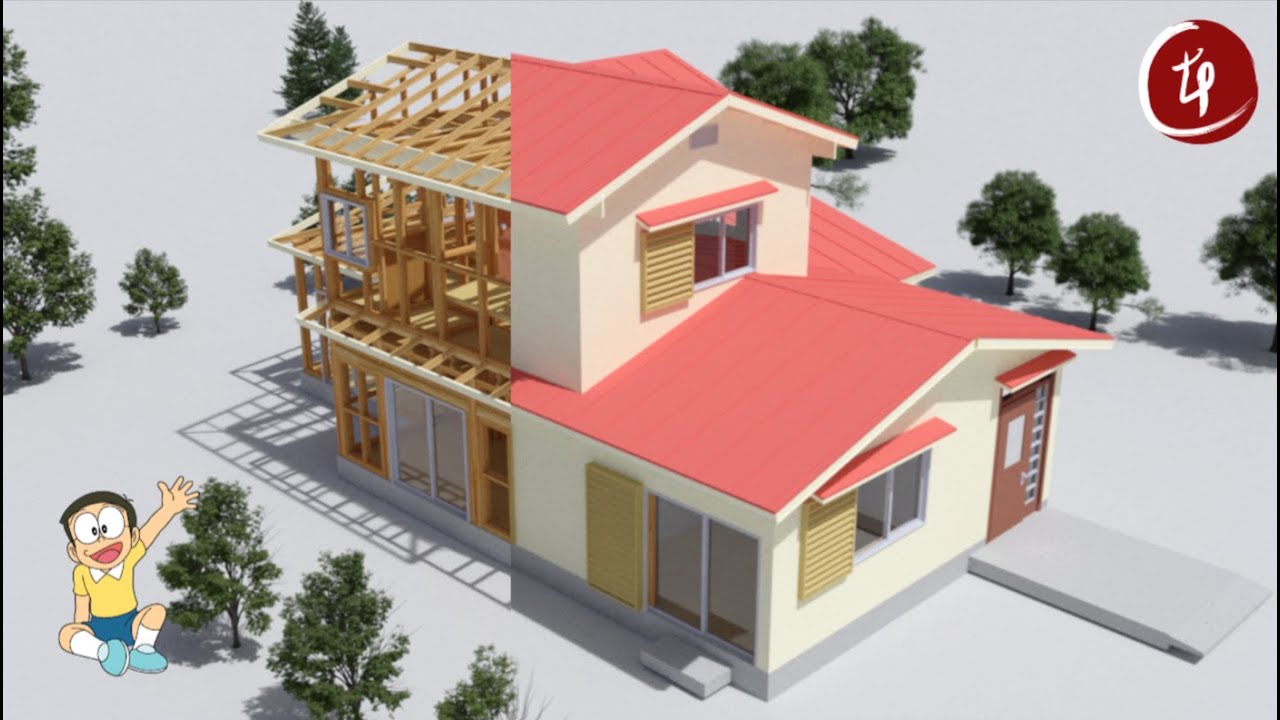Как построить дом Нобиты в РЕАЛЬНОЙ ЖИЗНИ! Дом Нобиты - анимация 3D-дома Дораэмона