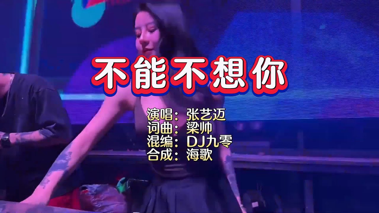 张艺迈《不能不想你》DJ九零版 KTV 导唱字幕 （备有伴奏视频）