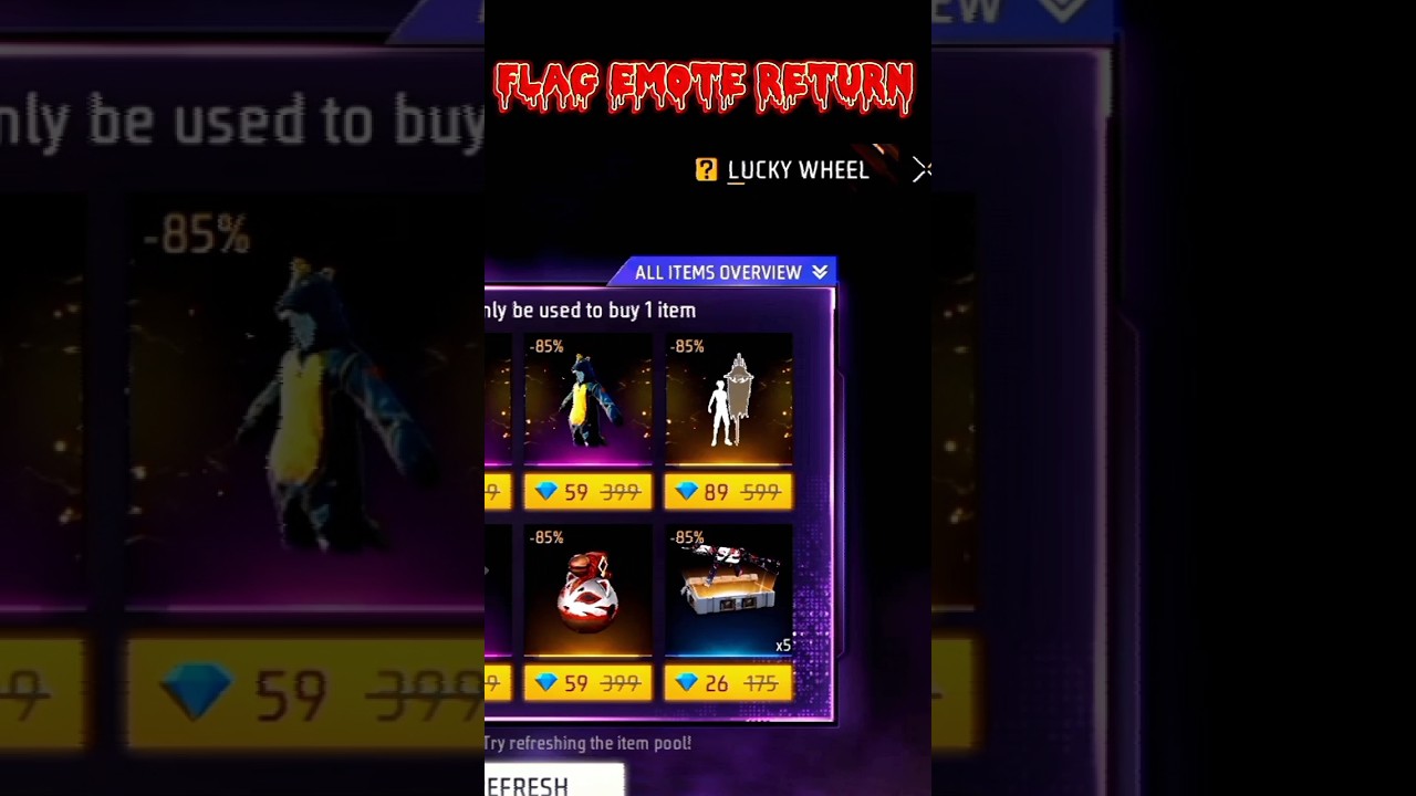 flag emote return || ff new event #shorts #shortsfeed #trends