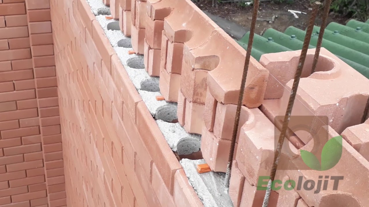 Contenção de laje H16 com tijolo ecológico