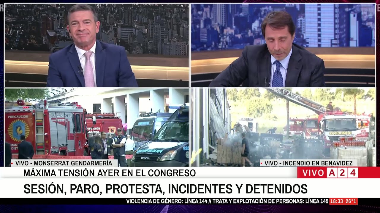 🔴 SESIÓN, PARO, PROTESTA, INCIDENTES Y DETENIDOS: EL PASE DE FEINMANN Y ROSSI