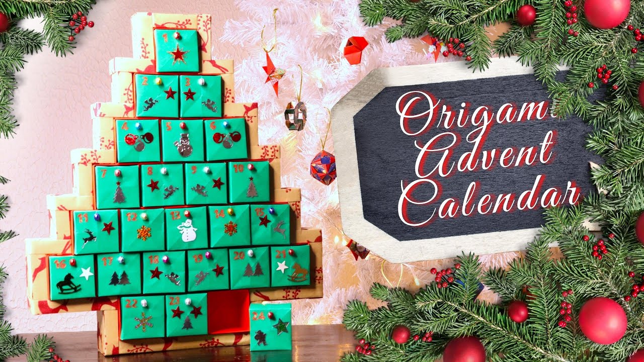 Origami Christmas Advent Calendar - Easy Origami Christmas Decorations (Part 1)