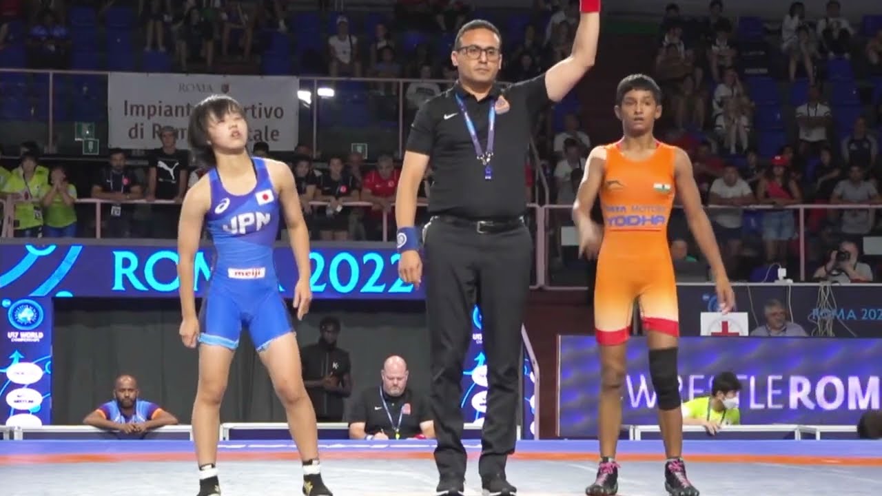 Girl Wrestling Japan vs India　-Japanese girls attacked