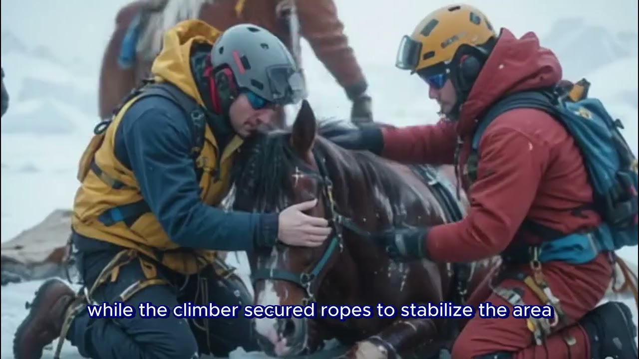 Dramatic Horse Rescue: Trapped in Frozen River During Snowstorm! 🐴❄️ (Real-Life Animal Rescue)