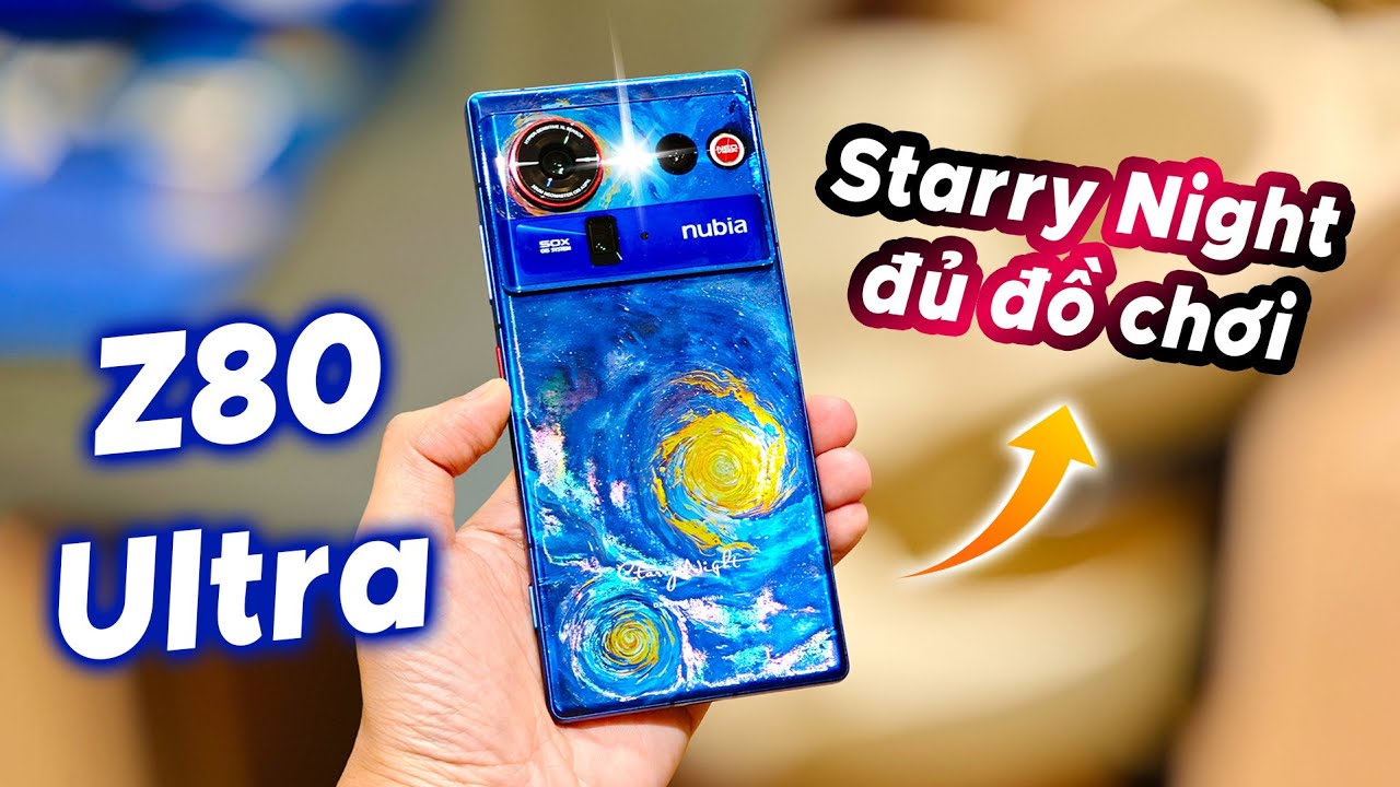 Trên tay Nubia Z80 Ultra bản đặc biệt Starry Night đủ đồ chơi - Như món trang sức chứ ko chỉ là ĐT !