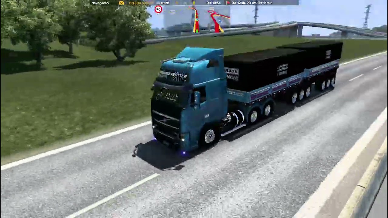 Ets2 volvo desfilando pelas estradas do Brasil