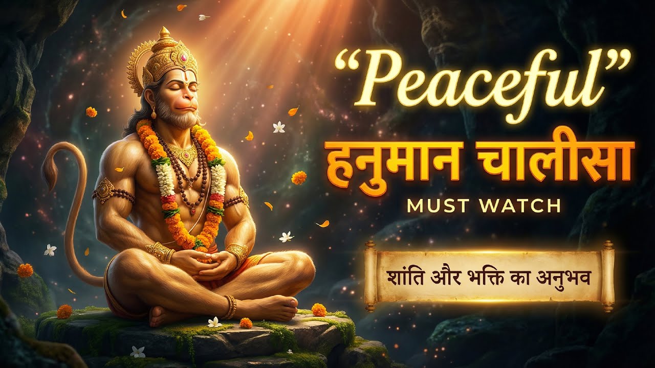 Peaceful Hanuman Chalisa | श्री हनुमान चालीसा | Powerful Hanuman Mantra for Healing (Slow & Calm)