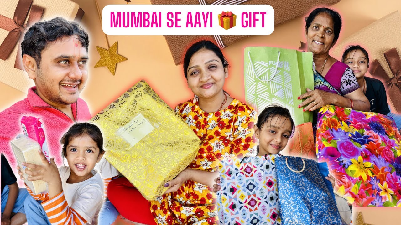 Mumbai se aayi🎁Kinjal,Maa aur Ruhi Aarohi ki Bohot sari Gift aur pyar💓#maabetihairoil