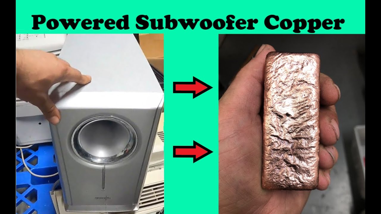 Scrapping a Powered Subwoofer - How Much Copper Inside? - Trash to Treasure - Copper Metal Melting