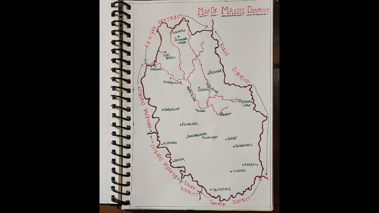 Unlocking the Wonders of Mandi District Himachal Pradesh||Political Map of Mandi District H.P