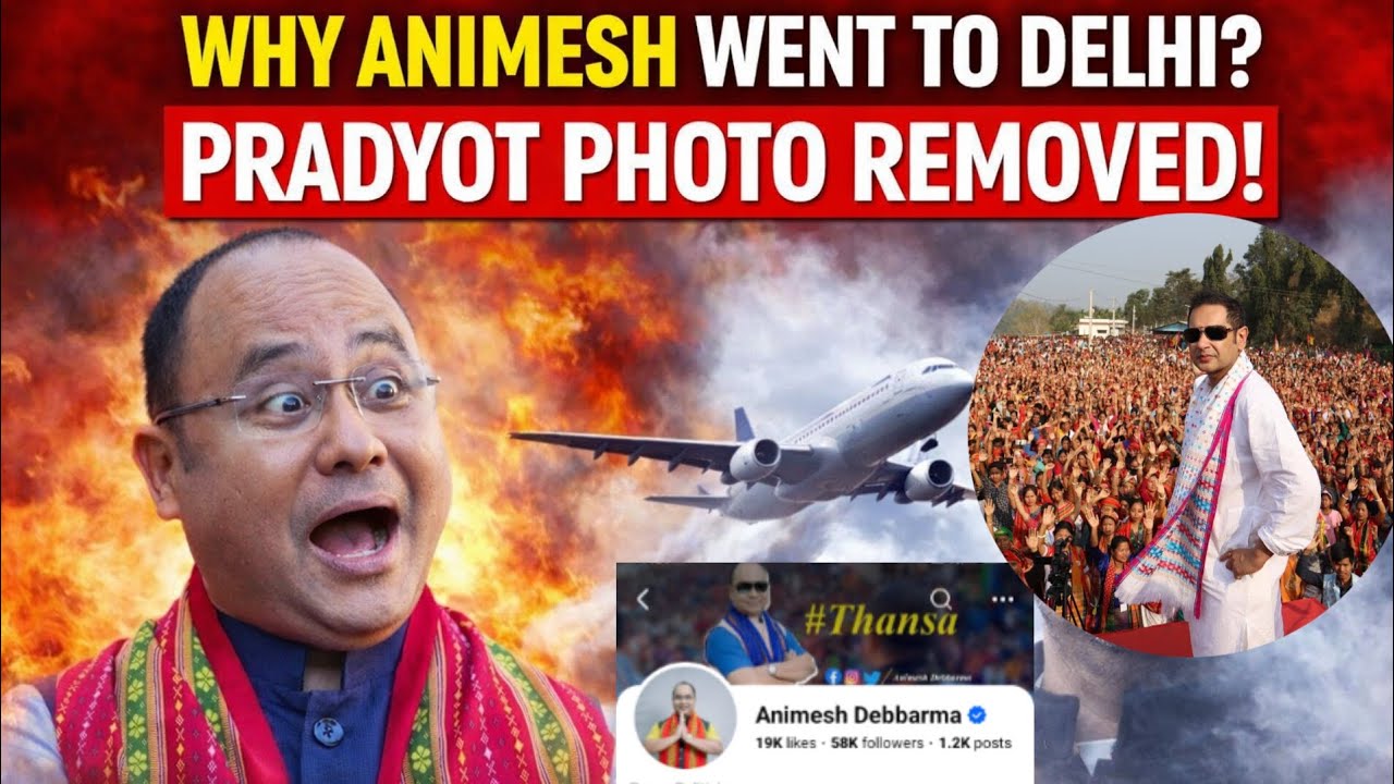 Animesh Debbarma Suddenly Goes To Delhi | Removes Pradyot Photo From FB Cover