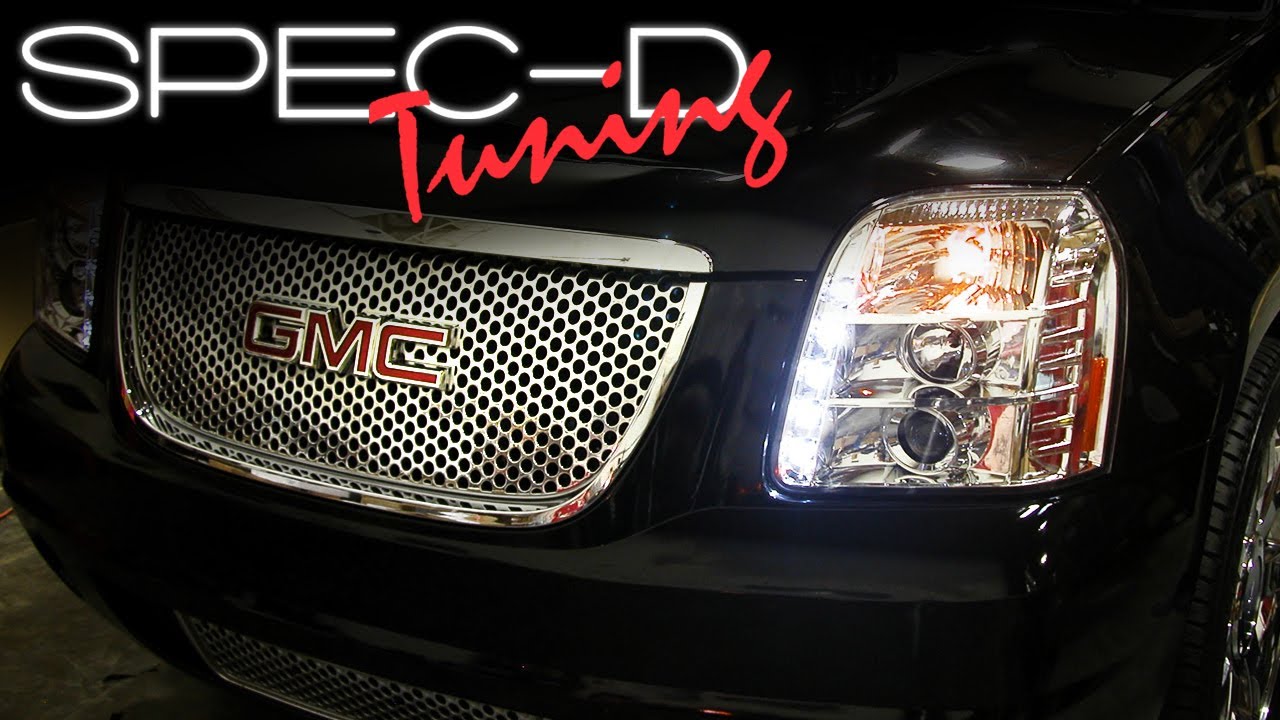 SPECDTUNING INSTALLATION VIDEO: 2007-2010 CHEVY DENALI GMC YUKON PROJECTOR HEAD LIGHTS