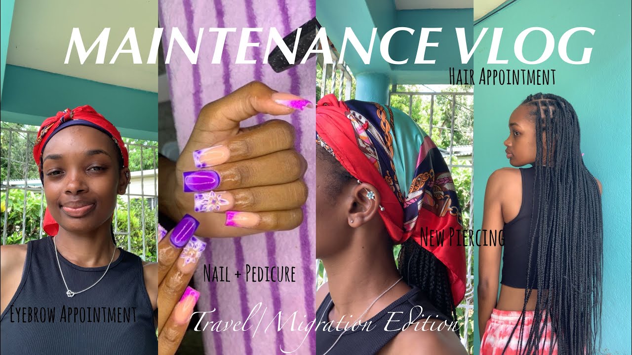 Vlogtober 🍁:Travel/Migrating Maintenance Vlog | new piercing,nail appointment, hair appointment etc.