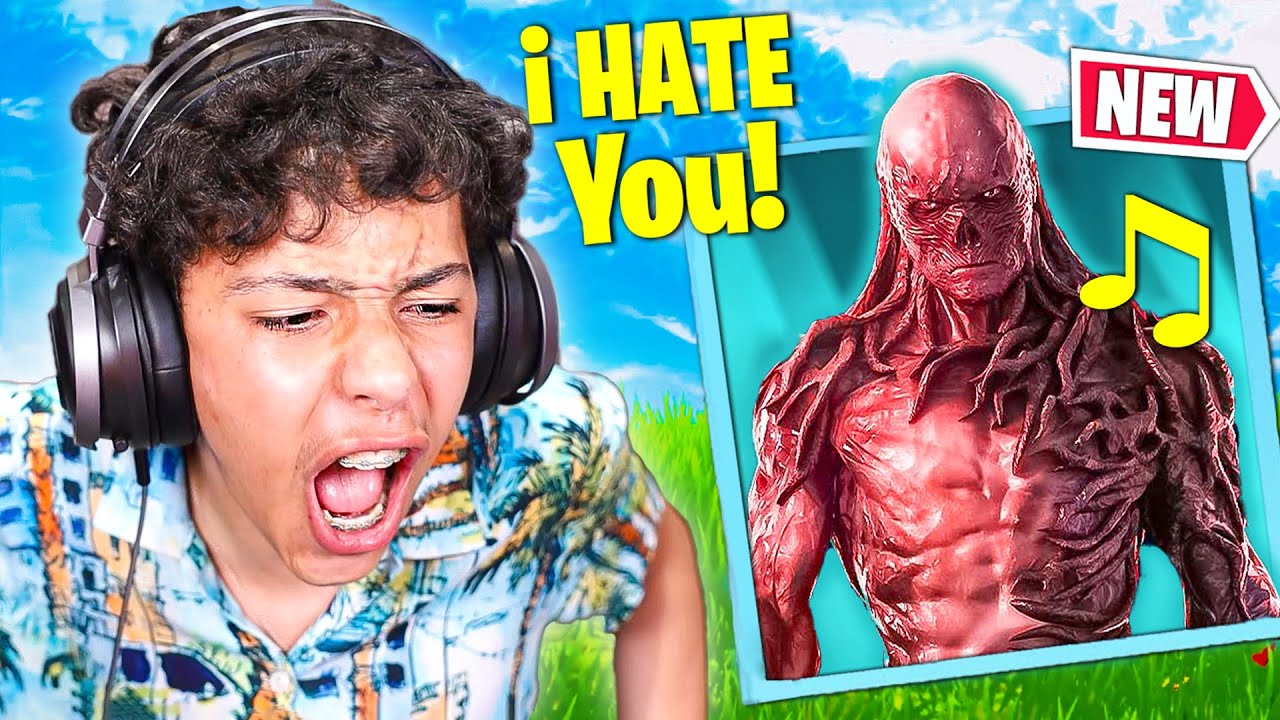 Trolling ANGRY Kid With *NEW* STRANGER THINGS Emote (UNRELEASED)