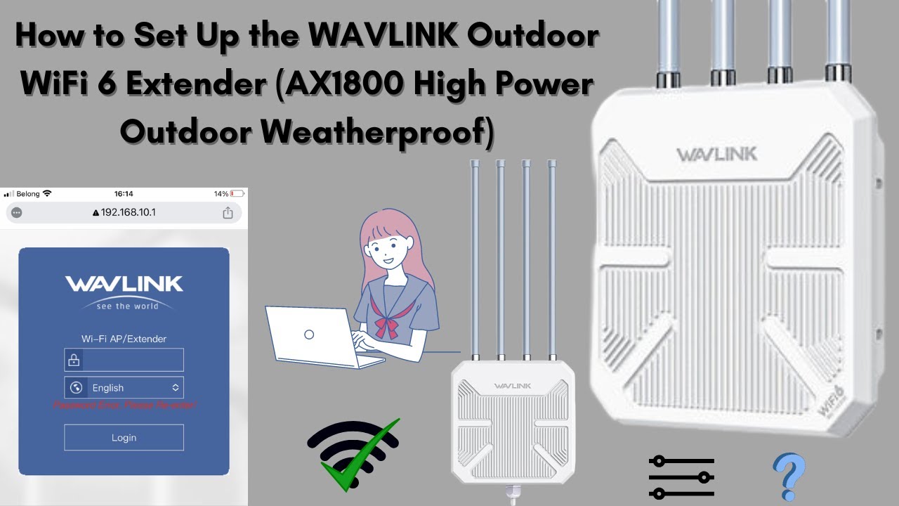 Как настроить внешний ретранслятор WAVLINK WiFi 6 (AX1800 высокой мощности, всепогодный)