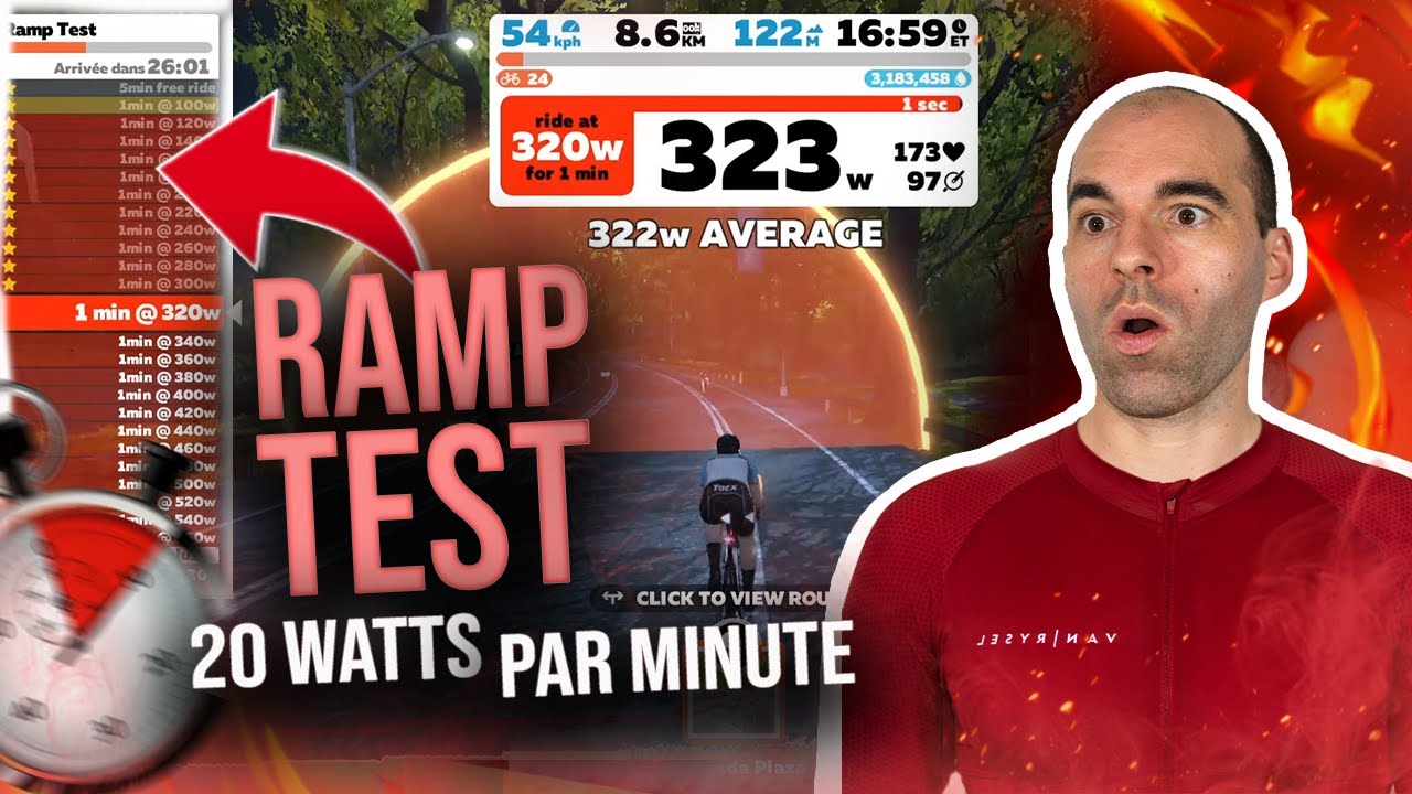 Zwift FTP Ramp test : je me donne à fond sur cet exo ! 😱