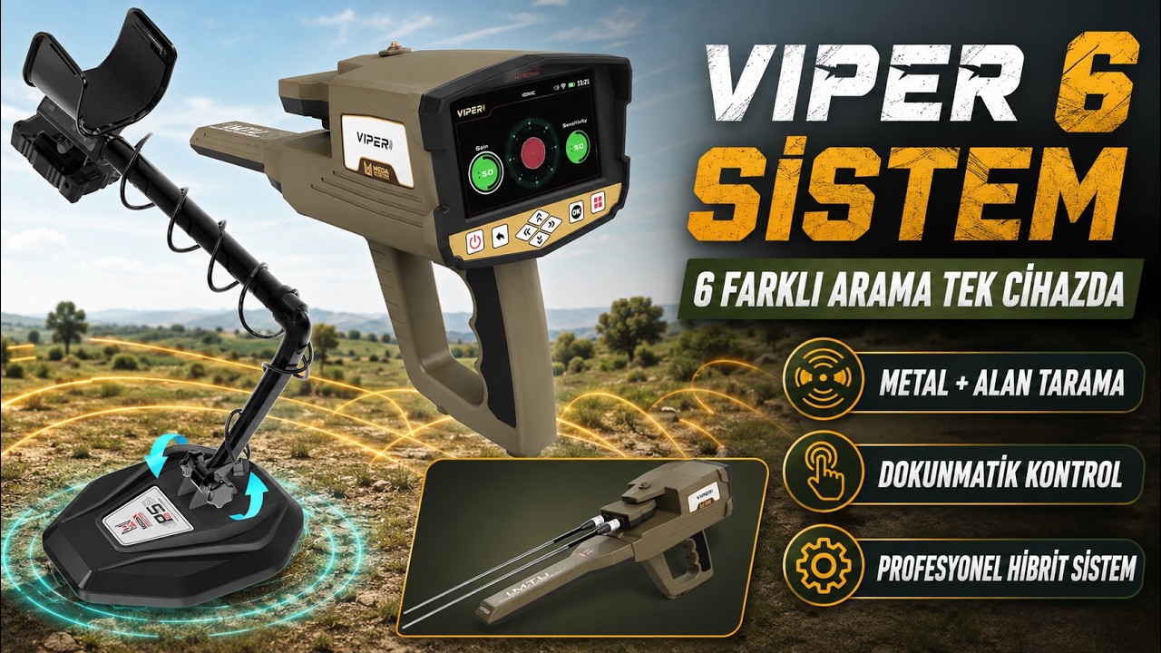 Viper Metal Dedektör 6 Sistem Bir Arada - DEHA DEDEKTÖR FARKIYLA