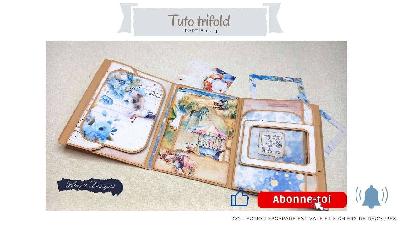 TUTO partie 1 /4  TRIFOLD 😊   #scrapbooking  #tutorials  #tutoscrapbooking  #scrapbook