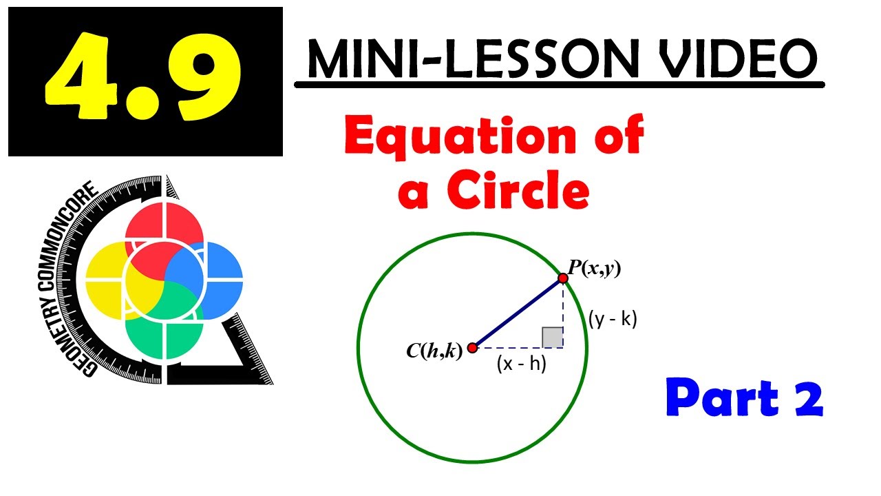 4.9 MINI-LESSON - Equation of a Circle (Part 2)