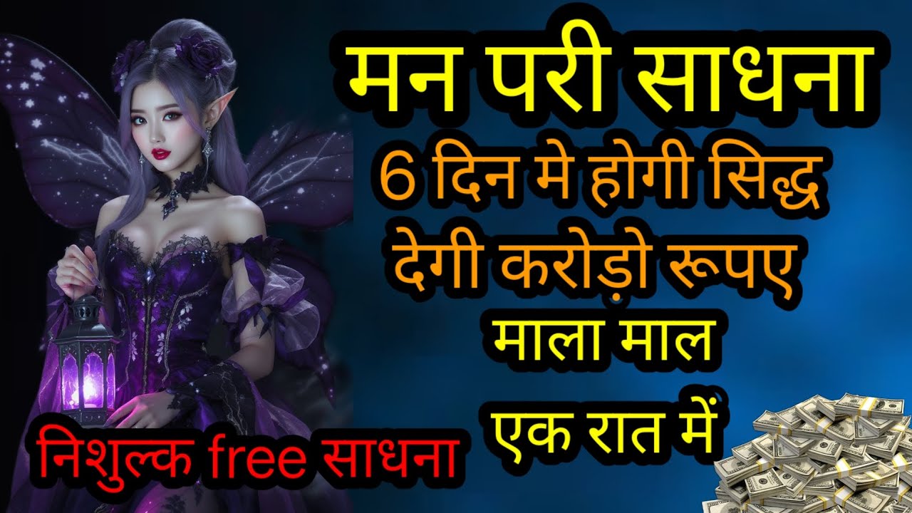 मन परी साधना ll 6 दिन में होगी सिद्ध देगी करोड़ो रुपए man pari sadhana 